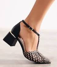 Scarpe Da Salotto GIOSEPPO Boyne In Pelle Intrecciata Con Tacco 5.5 Cm, Eleganti E Leggere Per Lei