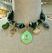 Load image into Gallery viewer, M bandana necklace enamel charms
