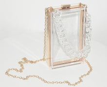 Load image into Gallery viewer, P acrylic  box with clear chain and metallic bag

