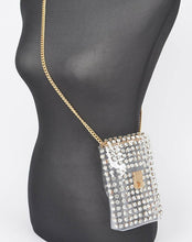Load image into Gallery viewer, Hd  rhinstone clear crossbody/belt  bag
