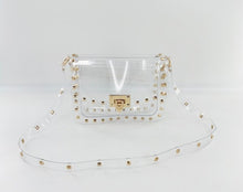 Load image into Gallery viewer, P studs  clear crossbody bags
