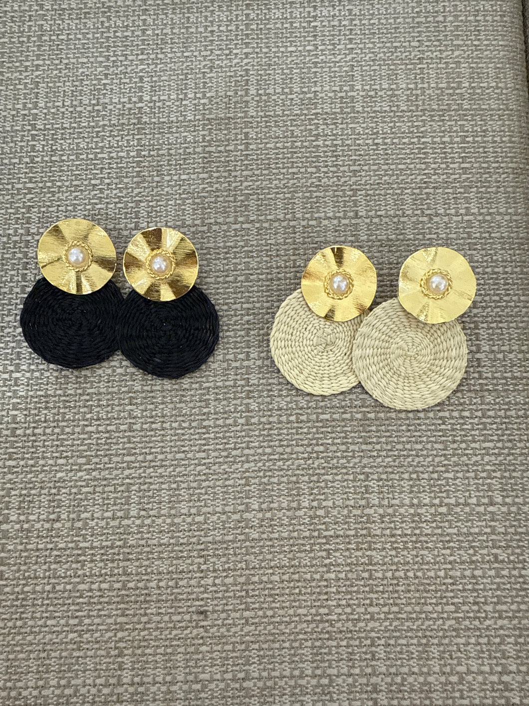 Cm sphere/pearl earings