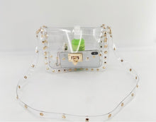 Load image into Gallery viewer, P studs  clear crossbody bags
