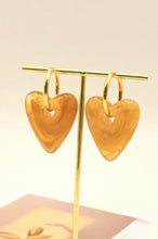 Load image into Gallery viewer, Psf Heart resin stainless steel  earrings
