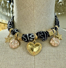 Load image into Gallery viewer, M bandana necklace enamel charms
