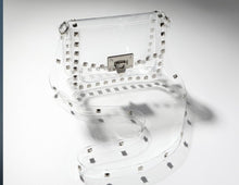 Load image into Gallery viewer, P studs  clear crossbody bags

