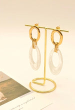 Load image into Gallery viewer, Pfs Resin droop stainless steel earings

