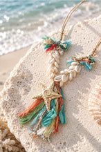 Load image into Gallery viewer, Pfs sea sheels and rope  long necklace
