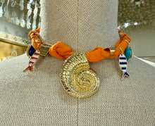 Load image into Gallery viewer, M bandana necklace enamel charms

