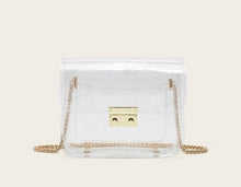 Load image into Gallery viewer, P clear mini bags  with metal chain
