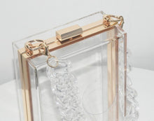 Load image into Gallery viewer, P acrylic  box with clear chain and metallic bag
