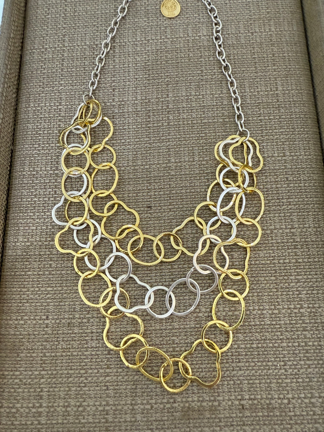 A 3layer two tone necklace
