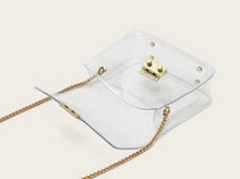 Load image into Gallery viewer, P clear mini bags  with metal chain
