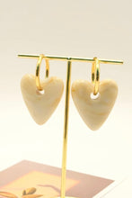 Load image into Gallery viewer, Psf Heart resin stainless steel  earrings
