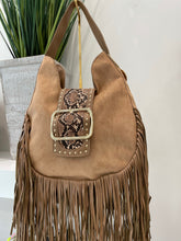 Load image into Gallery viewer, Am boho fringe suede bag
