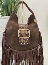 Load image into Gallery viewer, Am boho fringe suede bag
